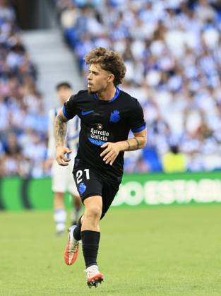 ESP LaLiga EA Sports Real Sociedad RC Deportivo La Coruna Mario Soriano of RC Deportivo during the LaLiga EA Sports match between Real Sociedad and RC Deportivo played at Anoeta Stadium in Gipuzkoa on October 11, 2026, in Spain. Spanish Soccer Copyright: xAgenciaxLOFx