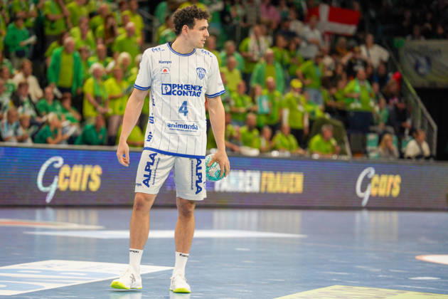 Pictured: Samuel Zehnder, TBV Lemgo Lippe, November 4, 2026; Fuechse Berlin vs. TBV Lemgo Lippe, HBL, Handball Bundesliga, 2026–27 season, Max Schmeling Halle Copyright: HMBxMedia xPascalxSpanehl
