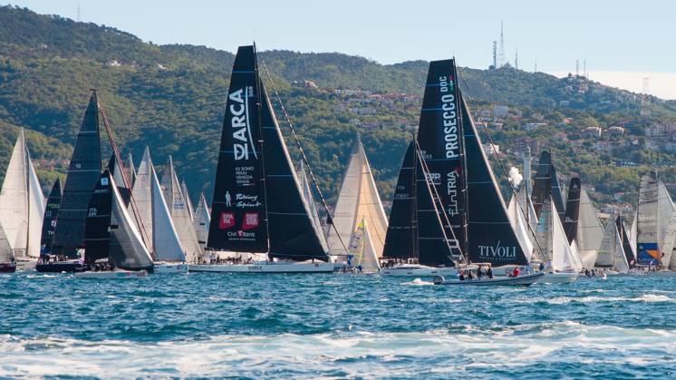 Barcolana international sailing regatta in Trieste, Italy, on October 11, 2026. Pictured is the winning sailboat, Arca. (CTKxPhoto PetrxMalina) CTKPhotoF202610110017801 CTKPhotoF202610110017801