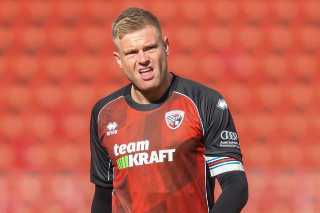 Ingolstadt, Germany, October 11, 2026; 3rd League 2026–2027, Matchday 8: FC Ingolstadt 04 vs. SV Wehen Wiesbaden. Pictured: Lars Lokotsch (FCI). DFB and DFL regulations prohibit any use of photographs as image sequences and or quasi-video. Copyright: xFotostandx xSchäferx