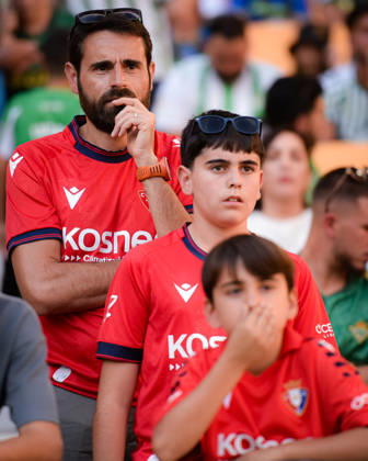 ESP LaLiga EA Sports Real Betis vs. CA Osasuna: Osasuna fans during the LaLiga EA Sports match between Real Betis and CA Osasuna, played at Benito Villamarín Stadium in Seville on October 11, 2026, in Spain. Spanish Soccer Copyright: xAgenciaxLOFx