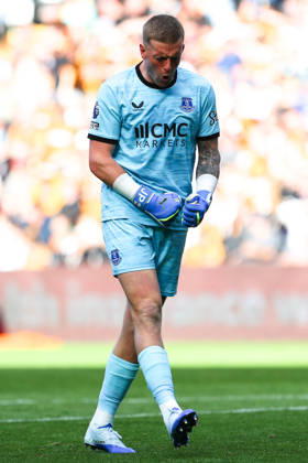 KINGSTON UPON HULL, ENGLAND, OCTOBER 11: Jordan Pickford of Everton FC celebrates Brennan Johnsons disallowed goal during a Premier League 2026-27 match between Hull City and Everton FC at the MKM Stadium on October 11, 2026 in Kingston Upon Hull, England. (Photo by Zach Forster Sports Press Photo) Copyright: xZachxForster SportsxPressxPhotox Sportspressphoto_SPR252509