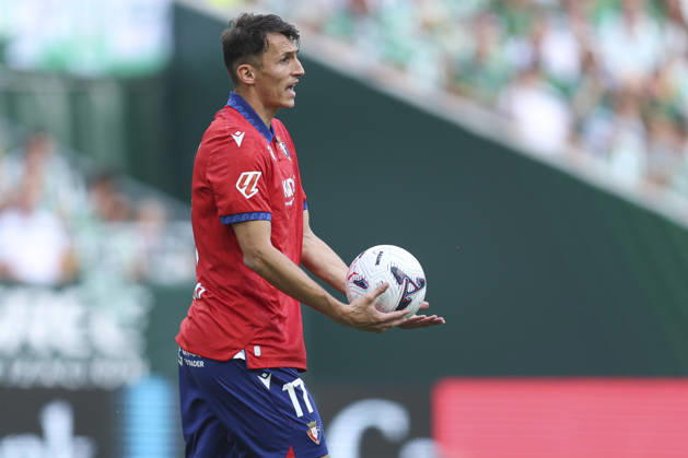 ESP: Real Betis - CA Osasuna. La Liga EA Sports. Matchday 8. Ante Budimir of CA Osasuna during the La Liga EA Sports match between Real Betis and CA Osasuna played at La Cartuja Stadium on Oct 11, 2026 in Sevilla, Spain. kpng Copyright: xAntonioxPozox xPRESSINPHOTOx AP_2627_BET_OSA_010