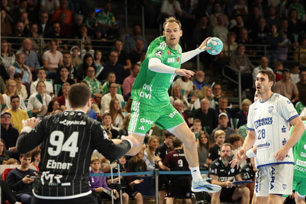 October 11, 2026, xBHAx, Handball, Opel HBL, 2026–2027 Season, 1 HBL, Füchse Berlin vs. TBV Lemgo Lippe, Max Schmeling Hall, Domenico Ebner (TBV Lemgo Lippe), 94 vs. Mathias Gidsel (Füchse Berlin), 19 Berlin, Germany