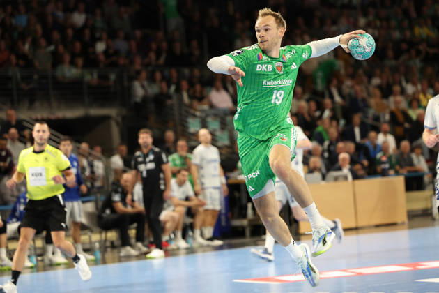 October 11, 2026, xBHAx, Handball, Opel HBL, 2026–2027 season, 1st HBL, Füchse Berlin vs. TBV Lemgo Lippe, Max Schmeling Hall, Mathias Gidsel (Füchse Berlin), 19 on a fast break, Berlin, Deutschkand