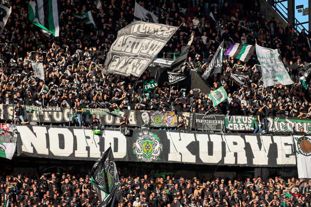 October 11, 2026, xkwix, Soccer, Bundesliga, 1. FC Köln vs. Borussia Mönchengladbach, RheinEnergieSTADION, Matchday 5, 2026–2027 Season The visitors section with flags and banners DFB regulations prohibit any use of photographs as image sequences and or quasi-video Photo: xKamilxWilkowskixPressefotoKochx North Rhine-Westphalia, Germany