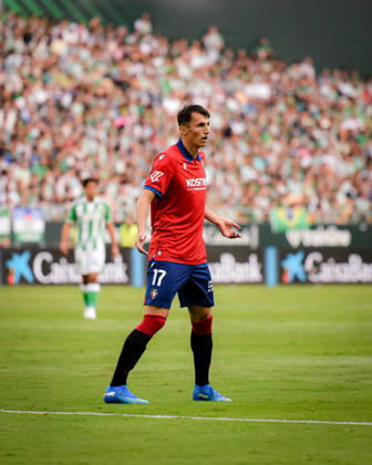 ESP LaLiga EA Sports Real Betis vs. CA Osasuna: Ante Budimir of Osasuna during the LaLiga EA Sports match between Real Betis and CA Osasuna played at Benito Villamarin Stadium in Seville on October 11, 2026, in Spain. Spanish Soccer Copyright: xAgenciaxLOFx
