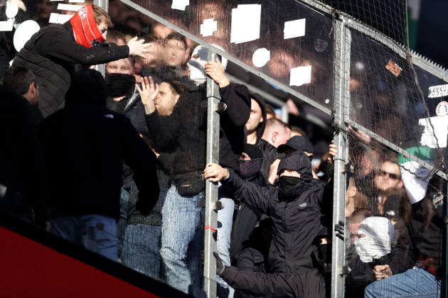 FANS Gladbach High-Risk Match in Cologne DFL Soccer Bundesliga Season 2026–2027 Match 1 FC Cologne vs. Borussia Mönchengladbach 2–1 on October 11, 2026, in Cologne DFL REGULATIONS PROHIBIT ANY USE OF PHOTOGRAPHHS as IMAGE SEQUENCES and or QUASI-VIDEO Copyright: xLacixPerenyix