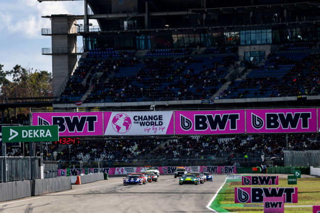 ADAC GT Masters, 11. + 12. Rennen Hockenheim 2026 63 Lamborghini Huracan GT3 EVO 2, LIQUI MOLY Team Engstler Motorsport: Finn Zulauf, Felix Hirsiger, 39 Aston Martin Vantage GT3 EVO, Comtoyou Racing: Jamie Alan Day, Baudouin Detout - picture by Gruppe C Photography Salzburg Salzburgring Bayern Germany Copyright: xGruppexCxPhotographyx