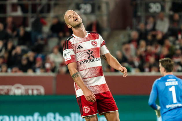 Germany 3rd Division 2026–2027: Fortuna Düsseldorf vs. SC Verl, Matchday 8, October 12, 2026, Merkur Spiel Arena, North Rhine-Westphalia, Jorrit Hendrix, Fortuna Düsseldorf, 8: Frustration, Anger, Emotions, Sadness Copyright: xCelinaxLeiersx