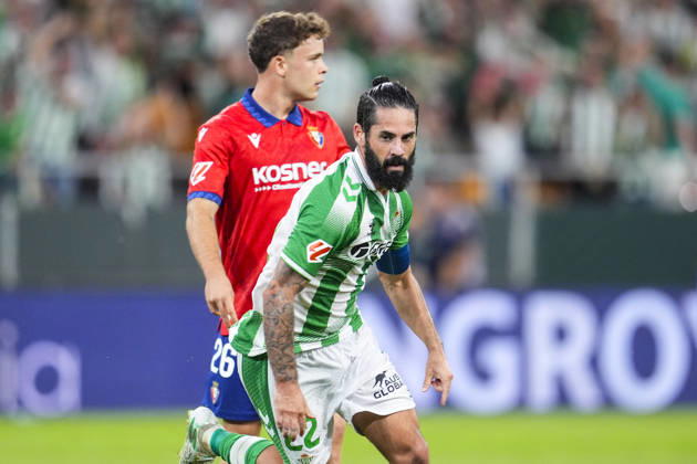 October 11, 2026, Sevilla, Sevilla, Spain: Francisco Alarcon Isco of Real Betis Balompie celebrates a goal during the Spanish league, LaLiga EA Sports, football match played between Real Betis and CA Osasuna at La Cartuja stadium on October 11, 2026, in Sevilla, Spain. Real Betis V CA Osasuna - LaLiga EA Sports - ZUMAa181 20261011_zaa_a181_295 Copyright: xJoaquinxCorcherox