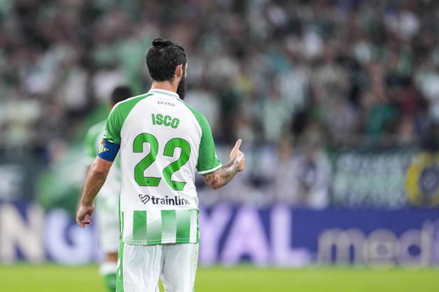 October 11, 2026, Sevilla, Sevilla, Spain: Francisco Alarcon Isco of Real Betis Balompie celebrates a goal during the Spanish league, LaLiga EA Sports, football match played between Real Betis and CA Osasuna at La Cartuja stadium on October 11, 2026, in Sevilla, Spain. Real Betis V CA Osasuna - LaLiga EA Sports - ZUMAa181 20261011_zaa_a181_296 Copyright: xJoaquinxCorcherox