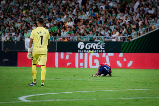 ESP LaLiga EA Sports: Real Betis vs. CA Osasuna. Moi Gomez of Osasuna during the LaLiga EA Sports match between Real Betis and CA Osasuna played at Benito Villamarin Stadium in Seville on October 11, 2026, in Spain. Spanish Soccer Copyright: xAgenciaxLOFx