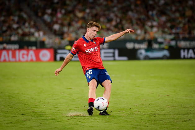 ESP LaLiga EA Sports Real Betis vs. CA Osasuna: Mauro Echegoyen of Osasuna during the LaLiga EA Sports match between Real Betis and CA Osasuna played at Benito Villamarín Stadium in Seville on October 11, 2026, in Spain. Spanish Soccer Copyright: xAgenciaxLOFx