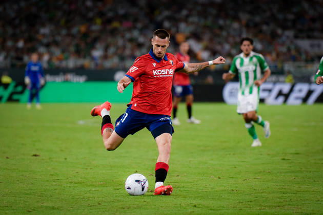 ESP LaLiga EA Sports Real Betis vs. CA Osasuna: Jonathan Dubasin of Osasuna during the LaLiga EA Sports match between Real Betis and CA Osasuna, played at Benito Villamarin Stadium in Seville on October 11, 2026, in Spain. Spanish Soccer Copyright: xAgenciaxLOFx