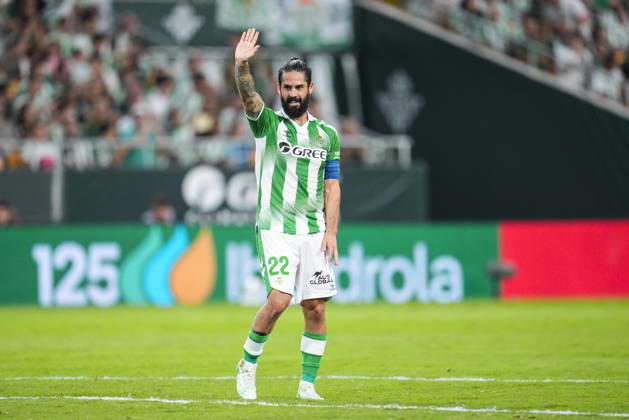 October 11, 2026, Sevilla, Sevilla, Spain: Francisco Alarcon Isco of Real Betis Balompie laments during the Spanish league, LaLiga EA Sports, football match played between Real Betis and CA Osasuna at La Cartuja stadium on October 11, 2026, in Sevilla, Spain. Sevilla Spain - ZUMAa181 20261011_zaa_a181_311 Copyright: xJoaquinxCorcherox