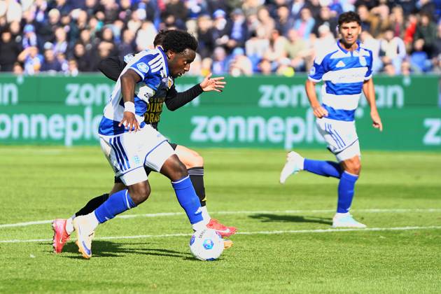 2026-10-11 VriendenLoterij Eredivisie: PEC Zwolle v SC Cambuur ZWOLLE, NETHERLANDS - OCTOBER 11: Dylan Mbayo of PEC Zwolle during the VriendenLoterij Eredivisie match between PEC Zwolle and SC Cambuur at Mac3Park Stadion on October 11, 2026 in Zwolle, Netherlands. Zwolle Mac3Park Stadion Netherlands Content not available for redistribution in The Netherlands directly or indirectly through any third parties. Copyright: xAndrexWeeningx