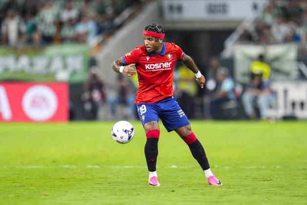 October 11, 2026, Sevilla, Sevilla, Spain: Valentin Rosier of CA Osasuna in action during the Spanish league, LaLiga EA Sports, football match played between Real Betis and CA Osasuna at La Cartuja stadium on October 11, 2026, in Sevilla, Spain. Sevilla Spain - ZUMAa181 20261011_zaa_a181_329 Copyright: xJoaquinxCorcherox