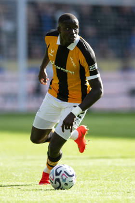 Hull City v Everton Premier League Nobel Mendy of Hull City during the Premier League match between Hull City and Everton at the MKM Stadium, Hull. 11 10 2026 UK Newspapers OUT Copyright: xMattxWilkinsonx FIL-24041-0238
