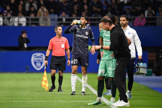 ESTAC Troyes v Olympique de Marseille - Ligue 1 McDonald s 2026 2027 Nayef AGUERD of Olympique de Marseille during Ligue 1 McDonald s match between Troyes and Marseille at Stade de l Aube on October 11, 2026 in Troyes, France. Troyes France  Copyright: xEwenxGavetx 776573381