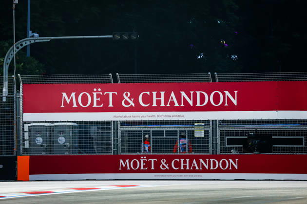 F1 - SINGAPORE GRAND PRIX 2026 Moet & Chandon branding sponsor during the 2026 Formula 1 Singapore Grand Prix, 17th round of the 2026 Formula One World Championship, WM, Weltmeisterschaft from October 9 to 11, 2026 on the Marina Bay Street Circuit, in Singapore, Singapore - SingaporeSingapore  Copyright: xFLORENTxGOODENx