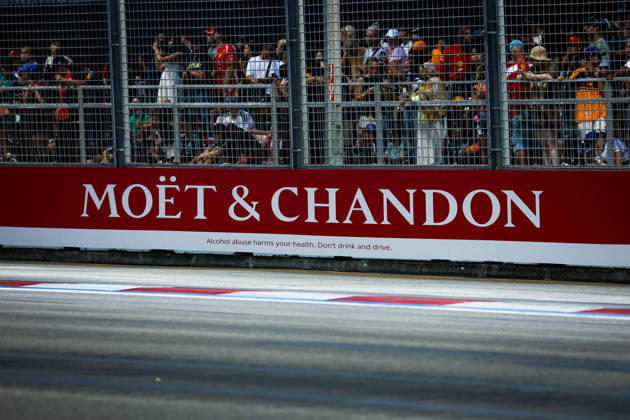 F1 - SINGAPORE GRAND PRIX 2026 Moet & Chandon branding sponsor during the 2026 Formula 1 Singapore Grand Prix, 17th round of the 2026 Formula One World Championship, WM, Weltmeisterschaft from October 9 to 11, 2026 on the Marina Bay Street Circuit, in Singapore, Singapore - SingaporeSingapore  Copyright: xFLORENTxGOODENx