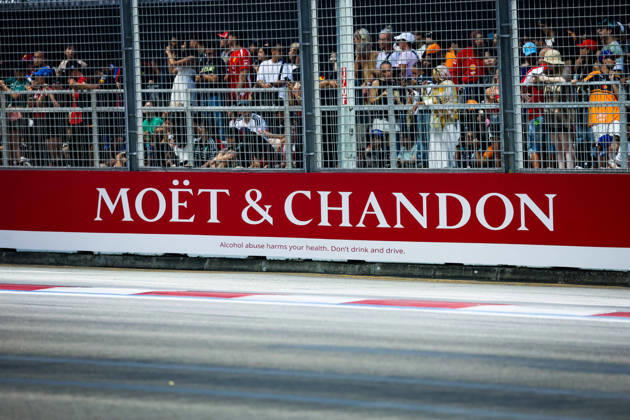 F1 - SINGAPORE GRAND PRIX 2026 Moet & Chandon branding sponsor during the 2026 Formula 1 Singapore Grand Prix, 17th round of the 2026 Formula One World Championship, WM, Weltmeisterschaft from October 9 to 11, 2026 on the Marina Bay Street Circuit, in Singapore, Singapore - SingaporeSingapore  Copyright: xFLORENTxGOODENx