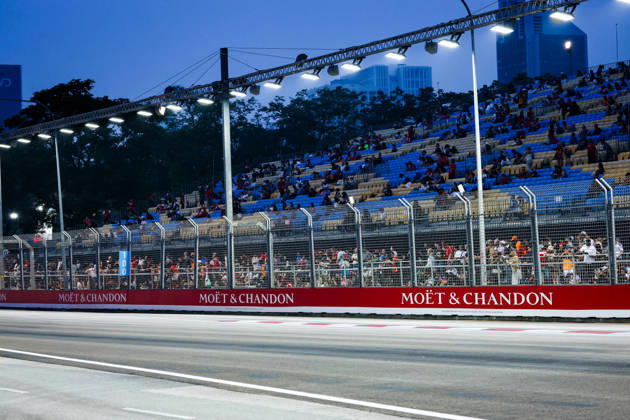 F1 - SINGAPORE GRAND PRIX 2026 Moet & Chandon branding sponsor during the 2026 Formula 1 Singapore Grand Prix, 17th round of the 2026 Formula One World Championship, WM, Weltmeisterschaft from October 9 to 11, 2026 on the Marina Bay Street Circuit, in Singapore, Singapore - SingaporeSingapore  Copyright: xFLORENTxGOODENx
