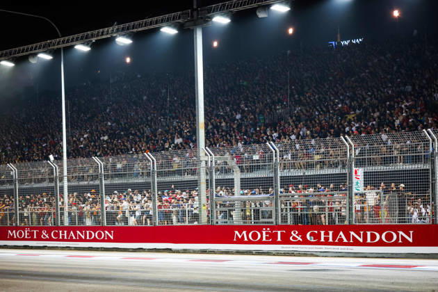 F1 - SINGAPORE GRAND PRIX 2026 Moet & Chandon branding sponsor during the 2026 Formula 1 Singapore Grand Prix, 17th round of the 2026 Formula One World Championship, WM, Weltmeisterschaft from October 9 to 11, 2026 on the Marina Bay Street Circuit, in Singapore, Singapore - SingaporeSingapore  Copyright: xFLORENTxGOODENx