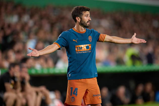 October 11, 2026, Santander, Cantabria, Spain: Jose Gaya of Valencia CF reacts during the LaLiga EA Sports match between Real Racing Club de Santander and Valencia CF at Campos de de El Sardinero on October 11, 2026, in Santander, Spain. Real Racing Club De Santander V Valencia CF - LaLiga EA Sports - ZUMAa181 20261011_zaa_a181_356 Copyright: xRicardoxLarreinax