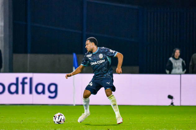FOOTBALL : ESTAC Troyes vs Olympique de Marseille - Ligue 1 - Journà e 6 - 11 10 2026 CJ Egan-Riley (OM) TroyesFrance Copyright: xBaptistexAutissierx