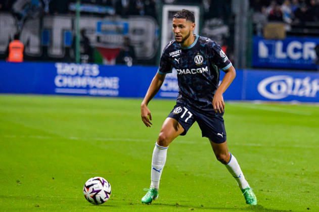 FOOTBALL : ESTAC Troyes vs Olympique de Marseille - Ligue 1 - Journà e 6 - 11 10 2026 Amine Harit (OM) TroyesFrance Copyright: xBaptistexAutissierx