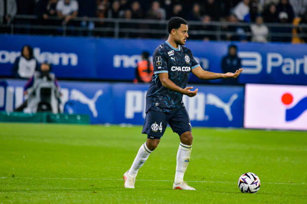 FOOTBALL : ESTAC Troyes vs Olympique de Marseille - Ligue 1 - Journà e 6 - 11 10 2026 CJ Egan-Riley (OM) TroyesFrance Copyright: xBaptistexAutissierx