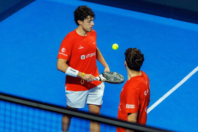 DÜSSELDORF, GERMANY - 11 OCTOBER 2026: Image shows Agustin Tapia (ARG) and Arturo Coello (ESP) during CUPRA Germany Premier Padel P2 2026 Day 8: Finals at CASTELLO Düsseldorf on 11 10 2026 in Düsseldorf, Germany. Germany Copyright: xFröhlichxPascalx