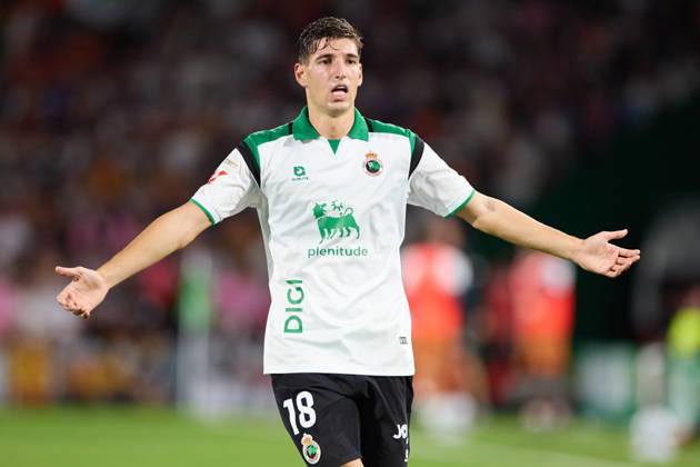 October 11, 2026, Santander, Cantabria, Spain: Matteo Prati of Real Racing Club de Santander reacts during the LaLiga EA Sports match between Real Racing Club de Santander and Valencia CF at Campos de de El Sardinero on October 11, 2026, in Santander, Spain. Real Racing Club De Santander V Valencia CF - LaLiga EA Sports  - ZUMAa181 20261011_zaa_a181_381 Copyright: xRicardoxLarreinax