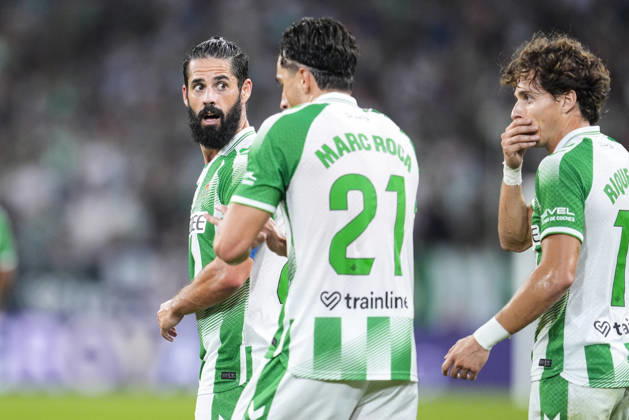 October 11, 2026, Sevilla, Sevilla, Spain: Francisco Alarcon Isco of Real Betis Balompie celebrates a goal during the Spanish league, LaLiga EA Sports, football match played between Real Betis and CA Osasuna at La Cartuja stadium on October 11, 2026, in Sevilla, Spain. Sevilla Spain - ZUMAa181 20261011_zaa_a181_297 Copyright: xJoaquinxCorcherox