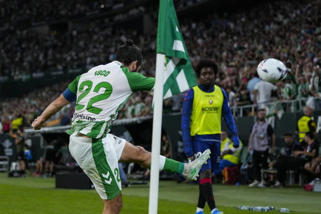 October 11, 2026, Sevilla, Sevilla, Spain: Francisco Alarcon Isco of Real Betis Balompie celebrates a goal during the Spanish league, LaLiga EA Sports, football match played between Real Betis and CA Osasuna at La Cartuja stadium on October 11, 2026, in Sevilla, Spain. Sevilla Spain - ZUMAa181 20261011_zaa_a181_294 Copyright: xJoaquinxCorcherox