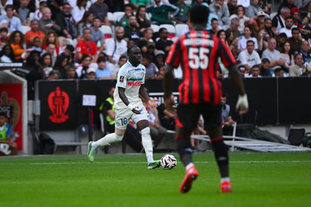 FOOTBALL : OGC Nice VS RC Strasbourg Alsace - Ligue 1 McDonald s - 11 10 2026 Genesis Antwi (RCSA) - Ligue 1 McDonald™s match between OGC Nice and Racing Club de Strasbourg Alsace on October 11, 2026 at the Allianz Riviera Stadium in Nice. NiceFrance  Copyright: xWilliamxCannarellax