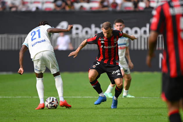 FOOTBALL : OGC Nice VS RC Strasbourg Alsace - Ligue 1 McDonald s - 11 10 2026 Gauthier Hein (OGCN) - Ligue 1 McDonald™s match between OGC Nice and Racing Club de Strasbourg Alsace on October 11, 2026 at the Allianz Riviera Stadium in Nice. NiceFrance  Copyright: xWilliamxCannarellax