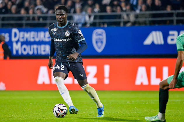 FOOTBALL : ESTAC Troyes vs Olympique de Marseille - Ligue 1 - JournÃ e 6 - 11 10 2026 Nouhoum Kamissoko (OM) TroyesFrance  Copyright: xBaptistexAutissierx