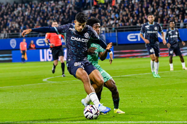 FOOTBALL : ESTAC Troyes vs Olympique de Marseille - Ligue 1 - JournÃ e 6 - 11 10 2026 Kelyann Bezahaf (OM) TroyesFrance  Copyright: xBaptistexAutissierx