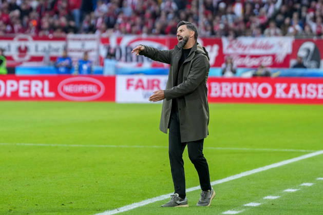 Miron Muslic, FC Schalke 04, Head Coach, Germany, Soccer, Bundesliga 1, Matchday 5, 2026–2027, SC Freiburg vs. FC Schalke 04, October 11, 2026, Europa-Park Stadium, Freiburg, Freiburg, Europa-Park Stadium, Baden-Württemberg, Germany Copyright: xArnexAmbergx