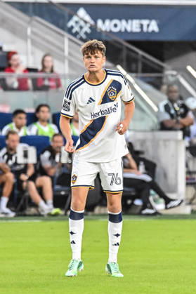 ST. LOUIS, MO - OCTOBER 11: Troy Elgersma (76) of the LA Galaxy during the MLS, Fussball Herren, USA regular season match where St. Louis CITY SC hosted LA Galaxy on Sunday October 11th, 2026, at Energizer Park in St. Louis City, MO. (Photo by Rick Ulreich Icon Sportswire) SOCCER: OCT 11 MLS St. Louis CITY SC vs LA Galaxy EDITORIAL USE ONLY Icon26101122
