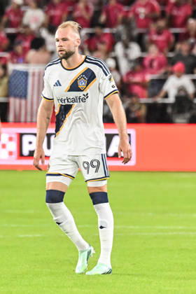 ST. LOUIS, MO - OCTOBER 11: Joao Klauss (99) of the LA Galaxy during the MLS, Fussball Herren, USA regular season match where St. Louis CITY SC hosted LA Galaxy on Sunday October 11th, 2026, at Energizer Park in St. Louis City, MO. (Photo by Rick Ulreich Icon Sportswire) SOCCER: OCT 11 MLS St. Louis CITY SC vs LA Galaxy EDITORIAL USE ONLY Icon26101124