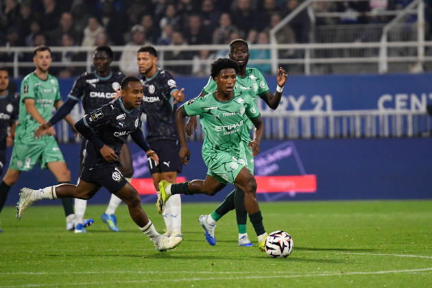 ESTAC Troyes v Olympique de Marseille - Ligue 1 McDonald s 2026 2027 Karim DERMANE of Troyes and Igor PAIXAO of Olympique de Marseille during Ligue 1 McDonald s match between Troyes and Marseille at Stade de l Aube on October 11, 2026 in Troyes, France. Troyes France  Copyright: xEwenxGavetx 776573381