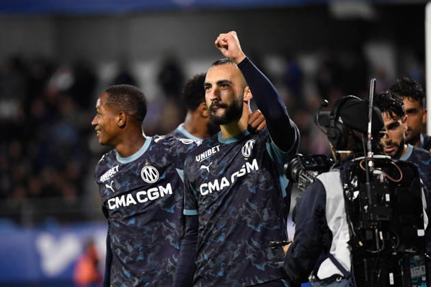 ESTAC Troyes v Olympique de Marseille - Ligue 1 McDonald s 2026 2027 Himad ABDELLI of Marseille celebrate after scores during Ligue 1 McDonald s match between Troyes and Marseille at Stade de l Aube on October 11, 2026 in Troyes, France. Troyes France  Copyright: xEwenxGavetx 776573381