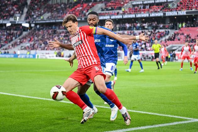 Maximilian Eggestein of SC Freiburg and Moussa Sylla of FC Schalke 04 battle for the ball during the Bundesliga match between SC Freiburg and FC Schalke 04 at Europa-Park Stadium on October 11, 2026, in Freiburg im Breisgau, Germany Photo by Harry Langer DeFodi Images Maximilian Eggestein of SC Freiburg and Moussa Sylla of FC Schalke 04 battle for the ball during the Bundesliga match between Sport Club Freiburg and FC Schalke 04 at Europa Park Stadion on October 11, 2026, in Freiburg im Breisgau, Germany. Photo by Harry Langer, DeFodi Images. DFB and DFL regulations prohibit any use of photographs as image sequences and or quasi-video. Photo by Harry Langer, DeFodi Images. DFB and DFL regulations prohibit any use of photographs as imSEQUENCES AND OR QUASI-VIDEO