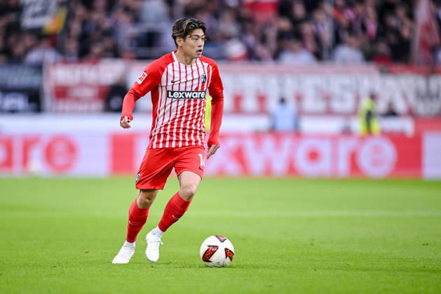 Yuito Suzuki of SC Freiburg in action, on the ball, making a solo run during the Bundesliga match between Sport Club Freiburg and FC Schalke 04 at Europa-Park Stadium on October 11, 2026, in Freiburg im Breisgau, Germany Photo by Harry Langer DeFodi Images Yuito Suzuki of SC Freiburg controls the ball during the Bundesliga match between Sport Club Freiburg and FC Schalke 04 at Europa Park Stadion on October 11, 2026, in Freiburg im Breisgau, Germany. Photo by Harry Langer, DeFodi Images. DFB and DFL regulations prohibit any use of photographs as image sequences and or quasi-video. Photo by Harry Langer, DeFodi Images. DFB and DFL regulations prohibit any use of photographs as imSEQUENCES AND OR QUASI-VIDEO