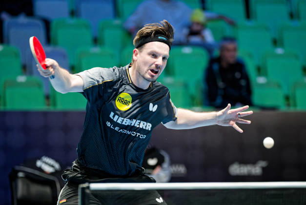 Ricardo Walther ASC Gruenwettersbach, Germany (photo ms1560) at the 2026 European Table Tennis Championships in Ljubljana LJUBLJANA, SLOVENIA, OCTOBER 12, 2026 Ricardo Walther of ASC Gruenwettersbach, Germany (photo ms1560) in action at the European Table Tennis Championships at Stozice Arena in Ljubljana, Slovenia. Photo by Manfred Schillings. Ljubljana, Stozice Arena, Lisbon, Slovenia