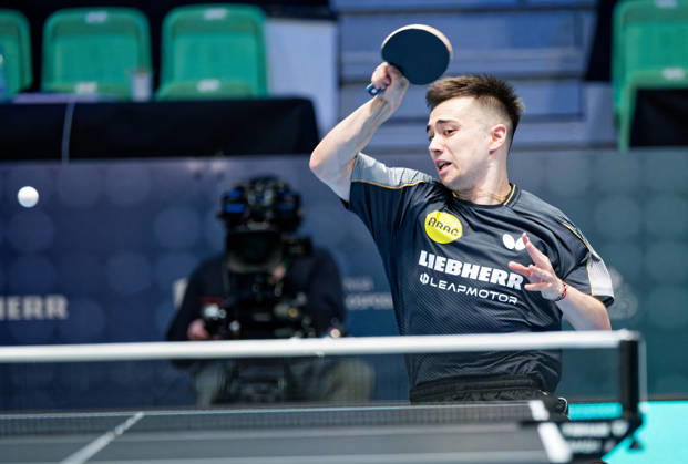 Kay Stumper of SV Muelhausen, Germany (photo ms1479) at the 2026 European Table Tennis Championships in Ljubljana LJUBLJANA, SLOVENIA, OCTOBER 12, 2026 Kay Stumper Post SV Muelhausen, Germany (photo ms1479) in action at the European Table Tennis Championships at Stozice Arena, Ljubljana, Slovenia. Photo by Manfred Schillings. Ljubljana, Stozice Arena, Lisbon, Slovenia